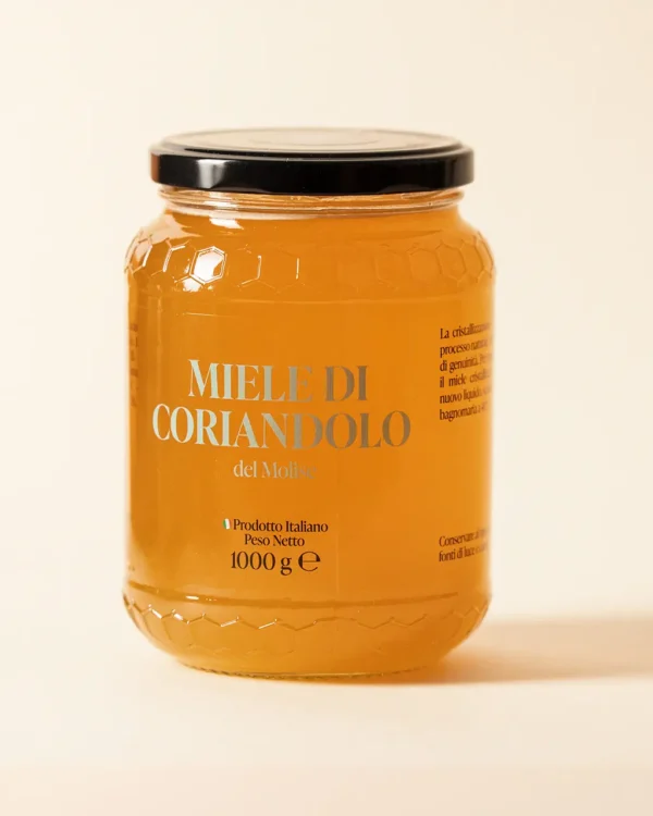 Vasetto grande di Miele di Coriandolo da 1kg prodotto artigianalmente in Molise - Apicoltura Lanni