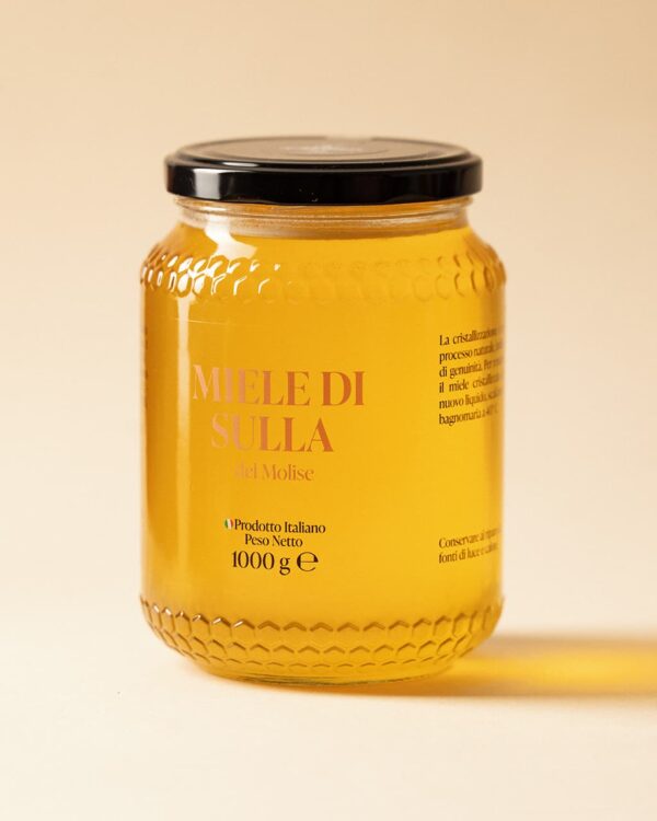 Vasetto grande di Miele di Sulla da 1kg prodotto artigianalmente in Molise - Apicoltura Lanni