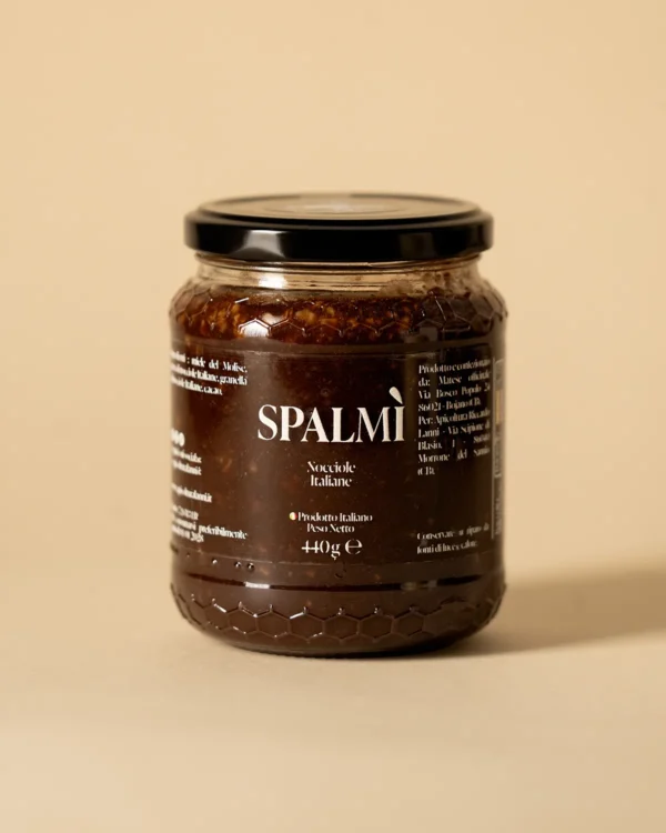Barattolo di Spalmì, crema spalmabile al miele e nocciole italiane, 440 g